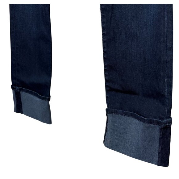 Hudson "Ginny Crop" Straight Cut with Cuffs Dark Wash Flap Pockets Size 29 - Picture 6 of 12